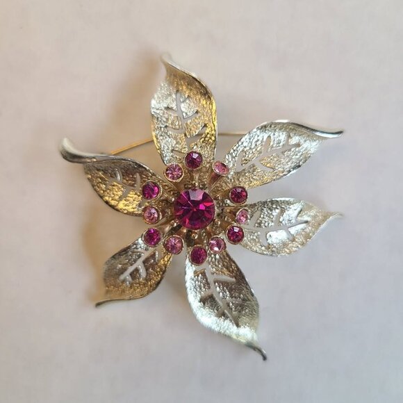 Vintage Beatrice Zacharie Black Rabbit Fur Hat Pink SarahcovCubic Broch Women S - Picture 7 of 10